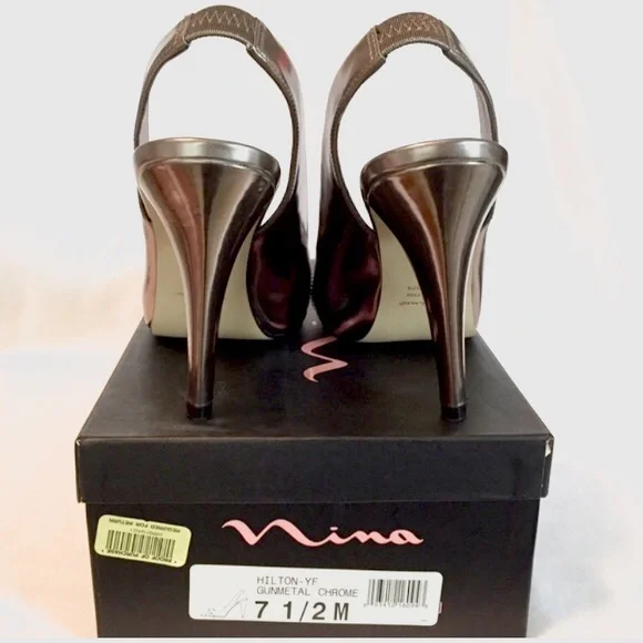 nina | hilton open-toe sling-backs. - Picture 4 of 4